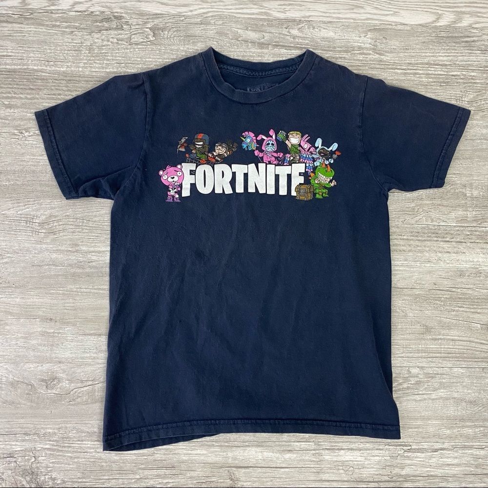 Fortnite Navy Multi character Short Sleeve T-Shirt